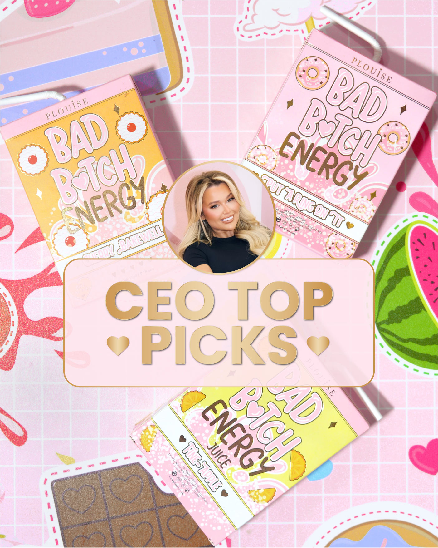 P.Louise Bad Bitch Lip Duo Set - Hydrating High-Shine Gloss | CEO Picks