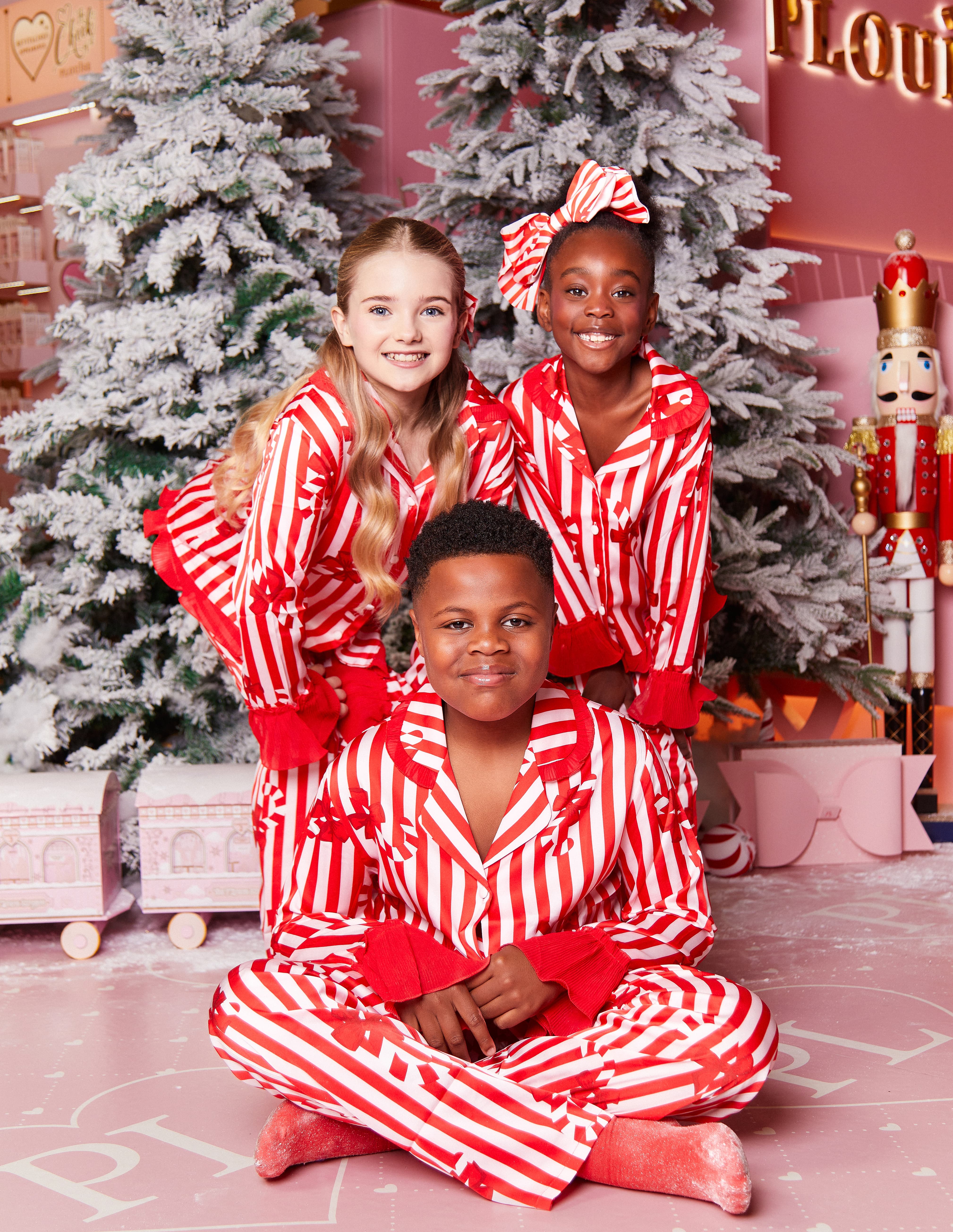 Christmas Pyjamas for Kids - Striped & Ruffled | P.Louise