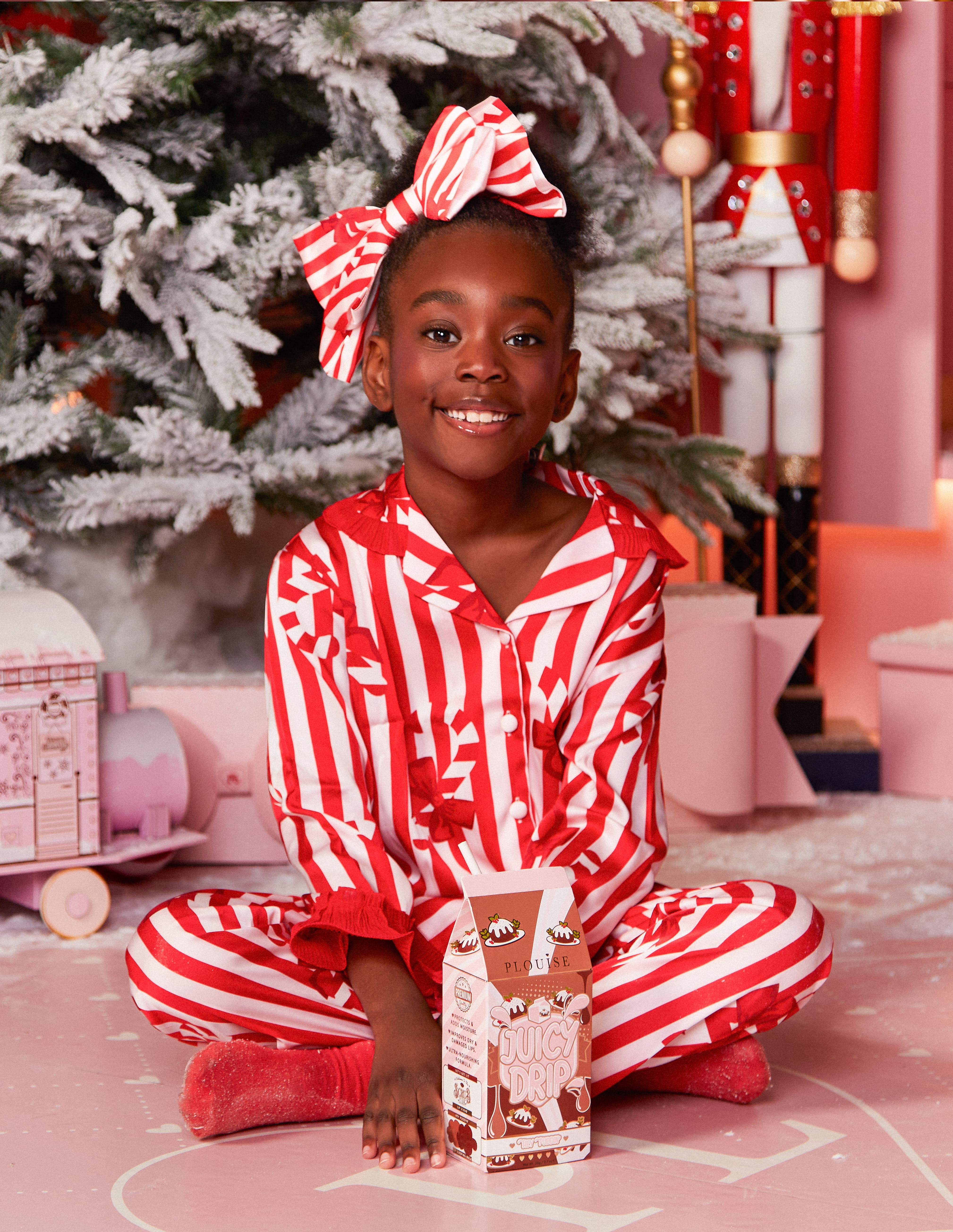 Christmas Pyjamas for Kids - Striped & Ruffled | P.Louise