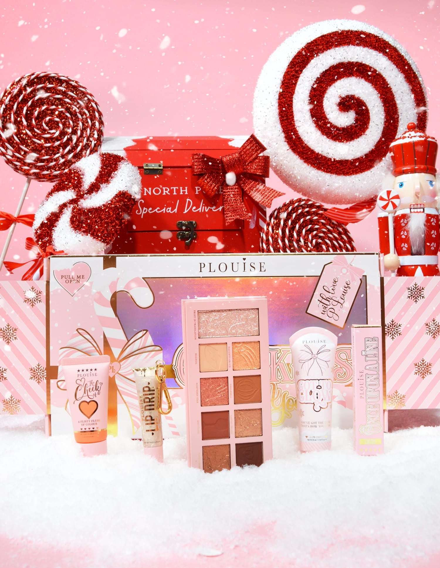 Festive Christmas Makeup Crackers Bundle with Cosmetics & Glitter | P.Louise