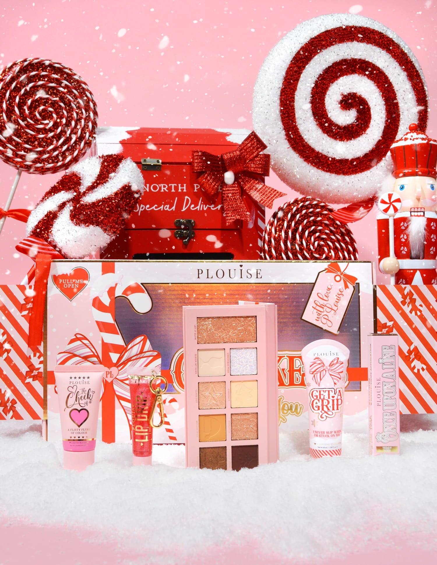 Festive Christmas Makeup Crackers Bundle with Cosmetics & Glitter | P.Louise