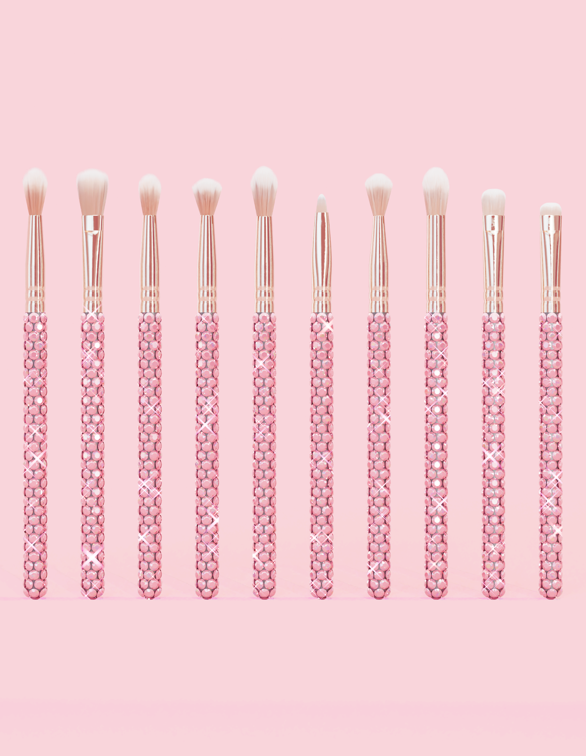 20 Piece Makeup Brush Set with Crystal Handles | P.Louise Luxe