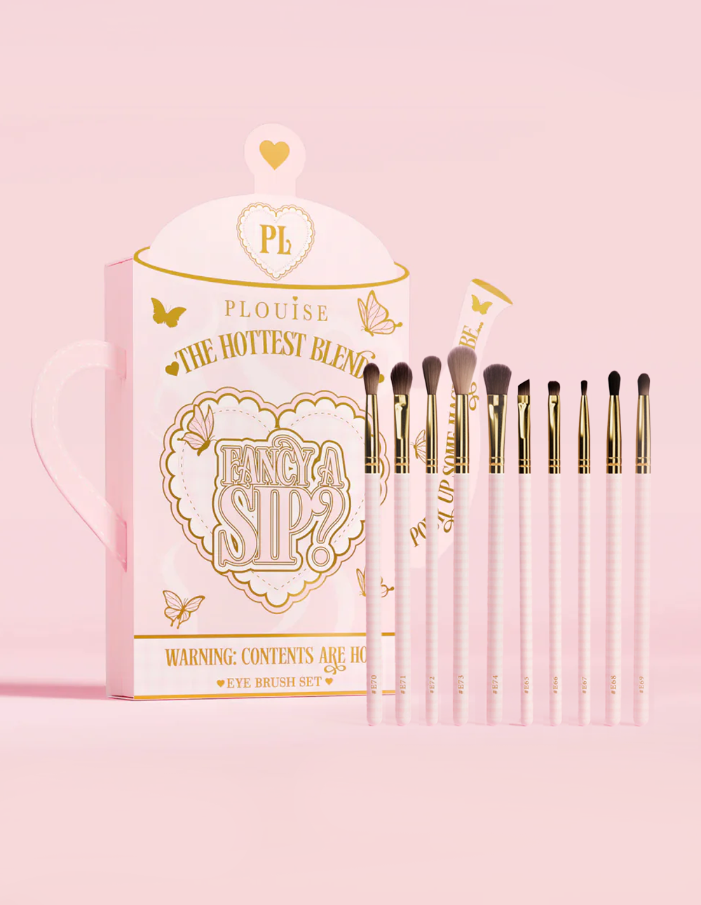 10-Piece Teapot Brush Set for Eyeshadow & Blending | P.Louise