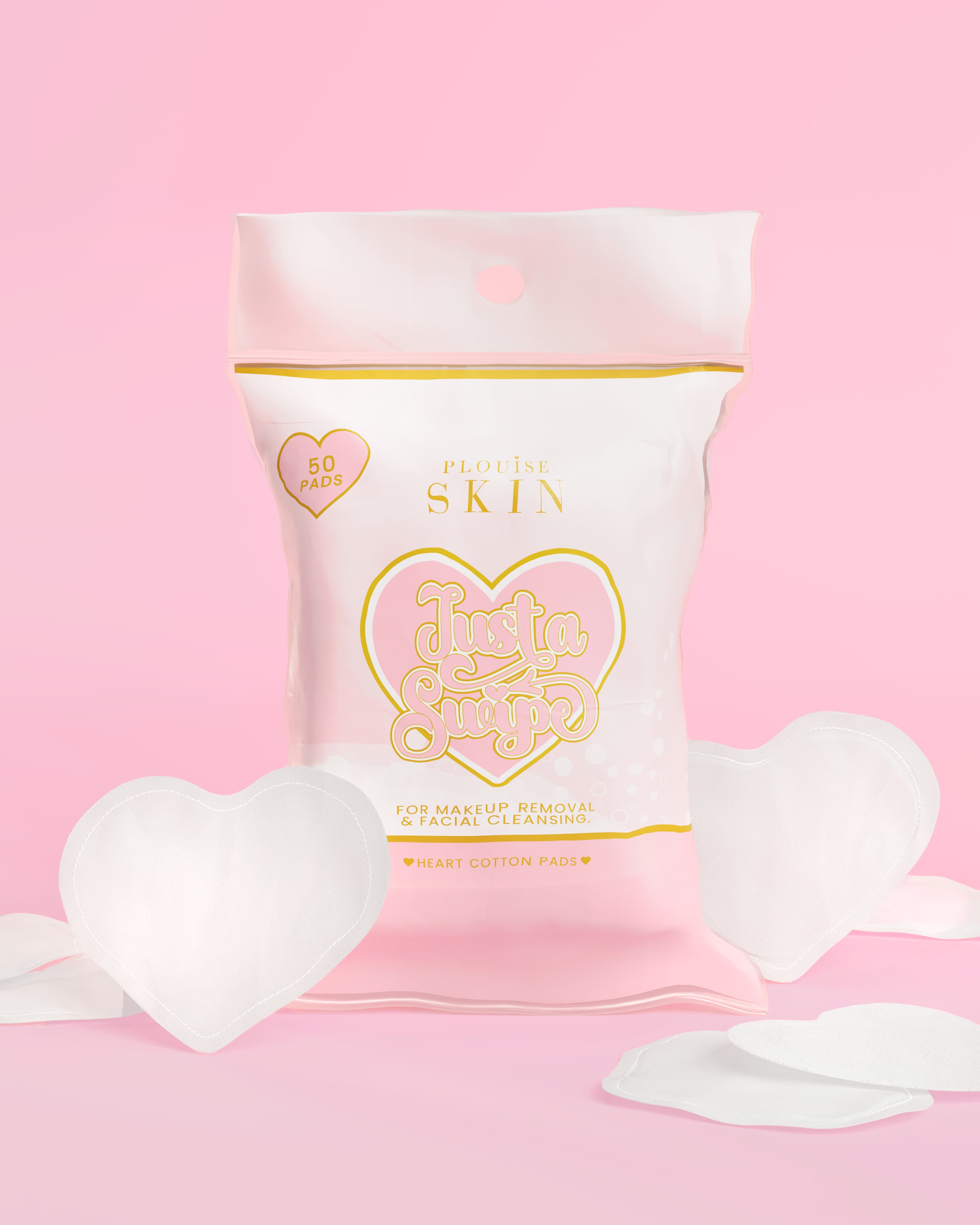 Heart-Shaped Cotton Pads for Makeup Removal & Skincare | P.Louise
