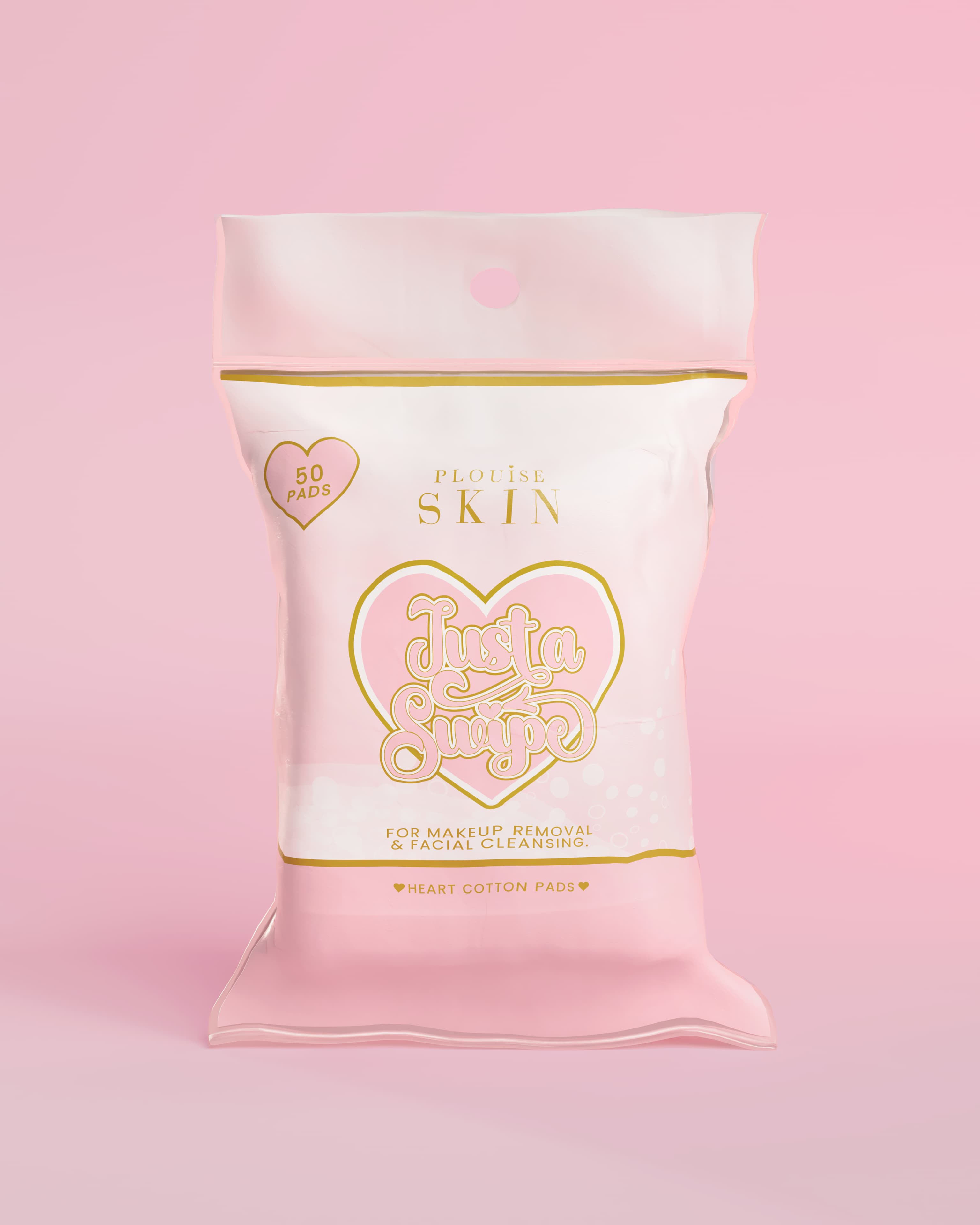 Heart-Shaped Cotton Pads for Makeup Removal & Skincare | P.Louise