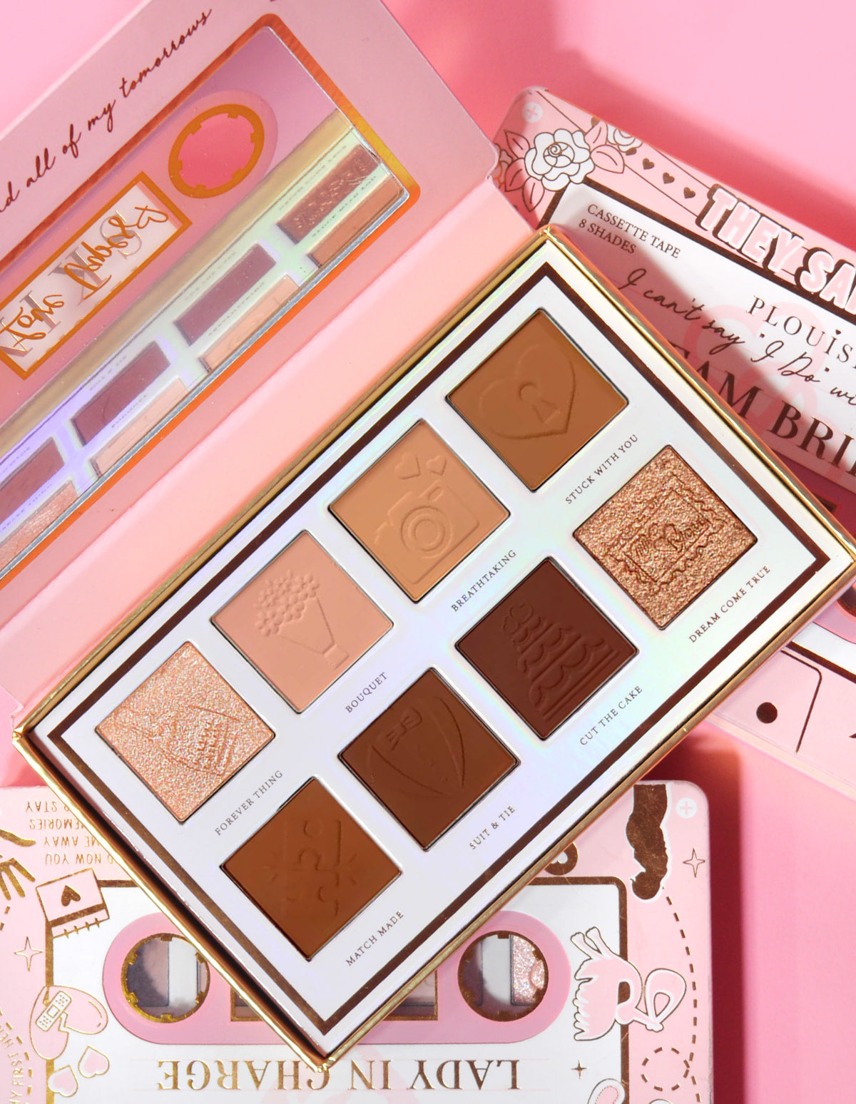 Bridal Makeup Palette with Neutral Shades & Shimmer | P.Louise Love Tapes
