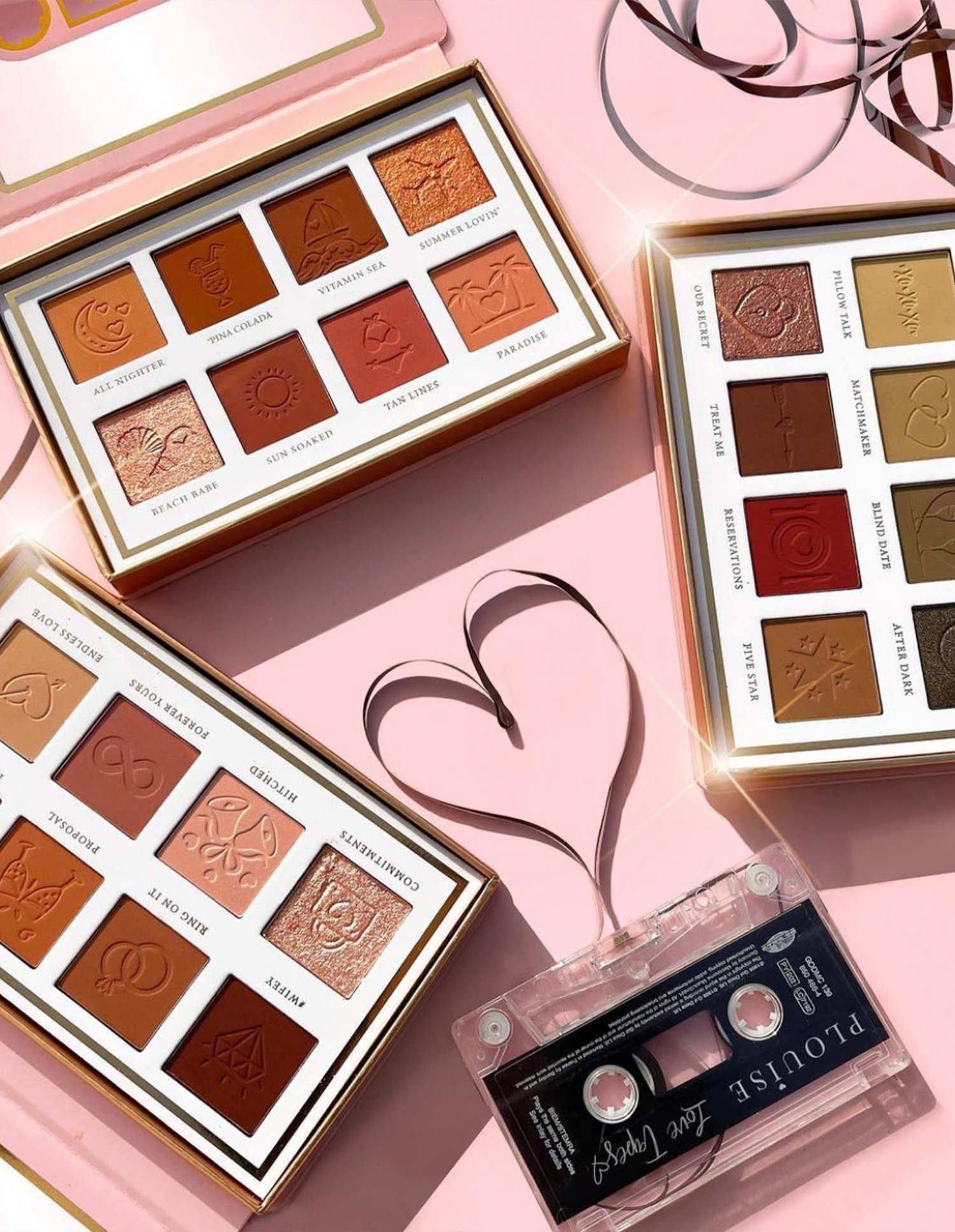 Love Tapes Eyeshadow Palette Bundle - 3 Romantic Mini Palettes | P.Louise