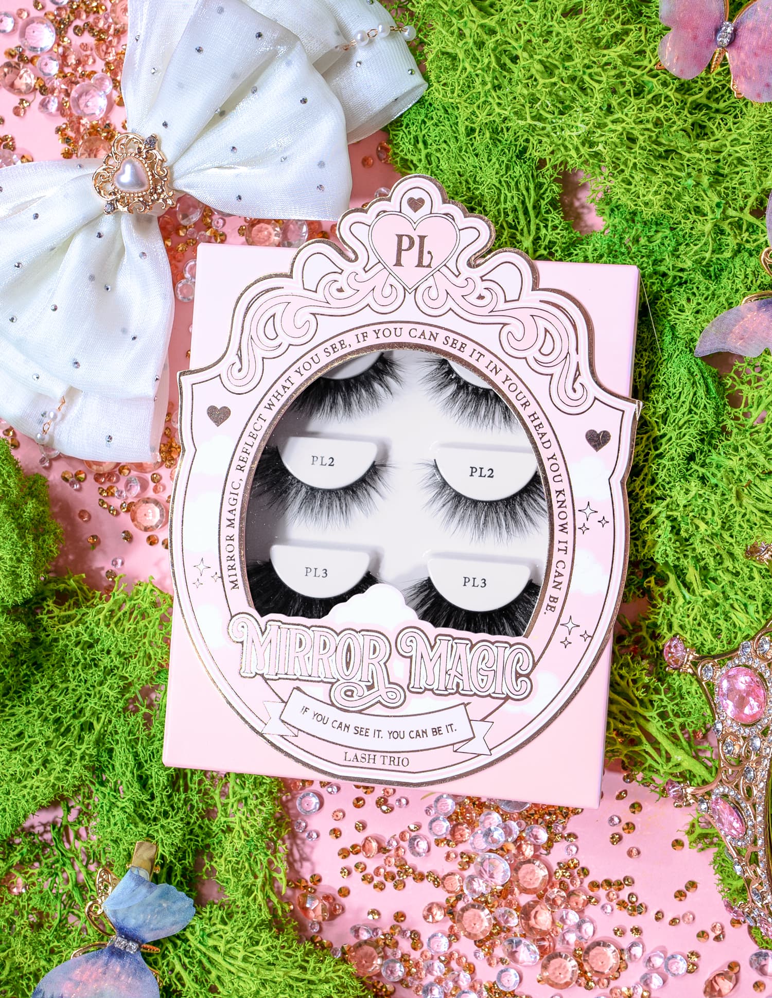 Flared Cat-Eye False Lashes Set for Full Glam | P.Louise Mirror Magic
