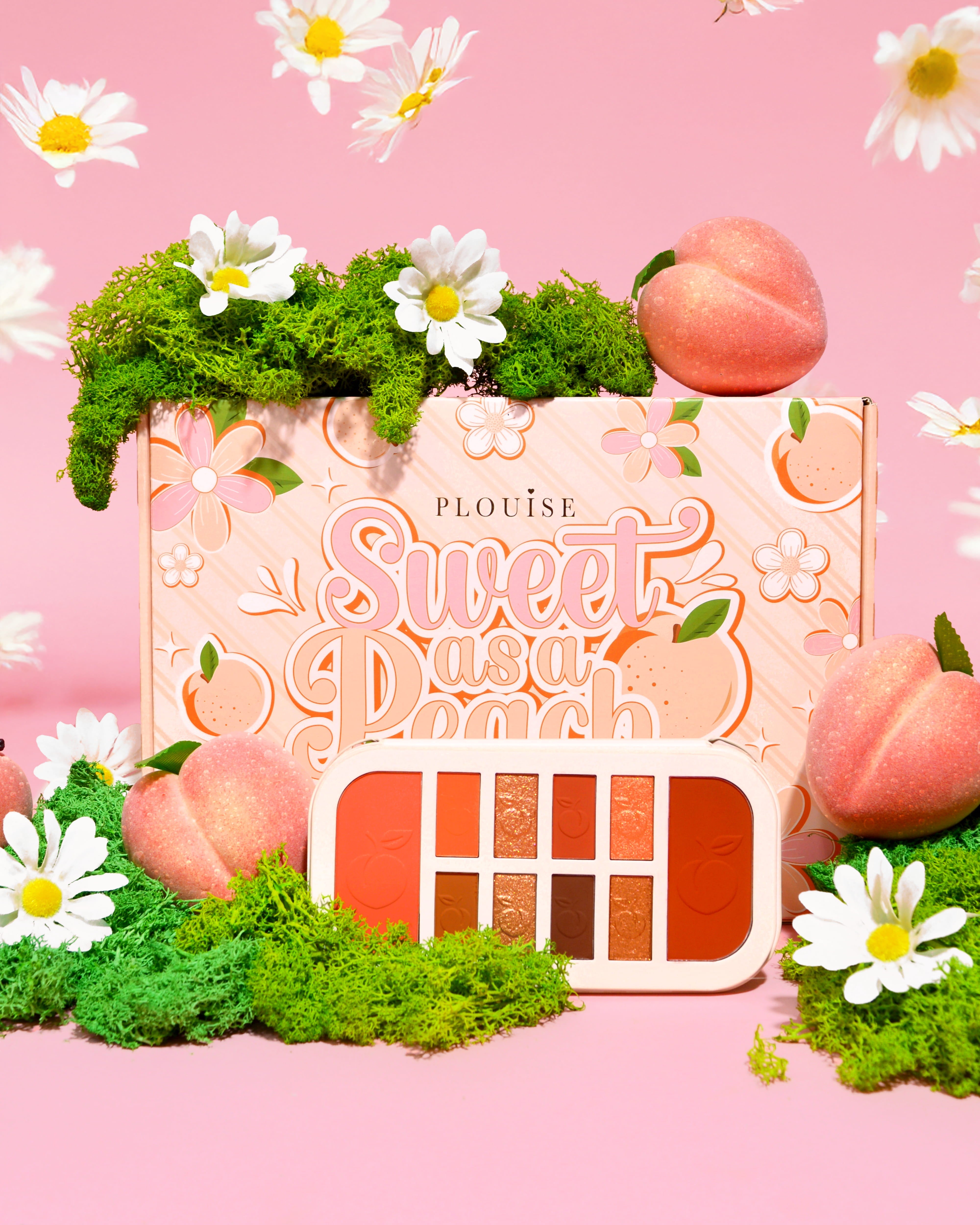 Peach Eyeshadow & Blush Palette with Matte & Shimmer Shades | P.Louise