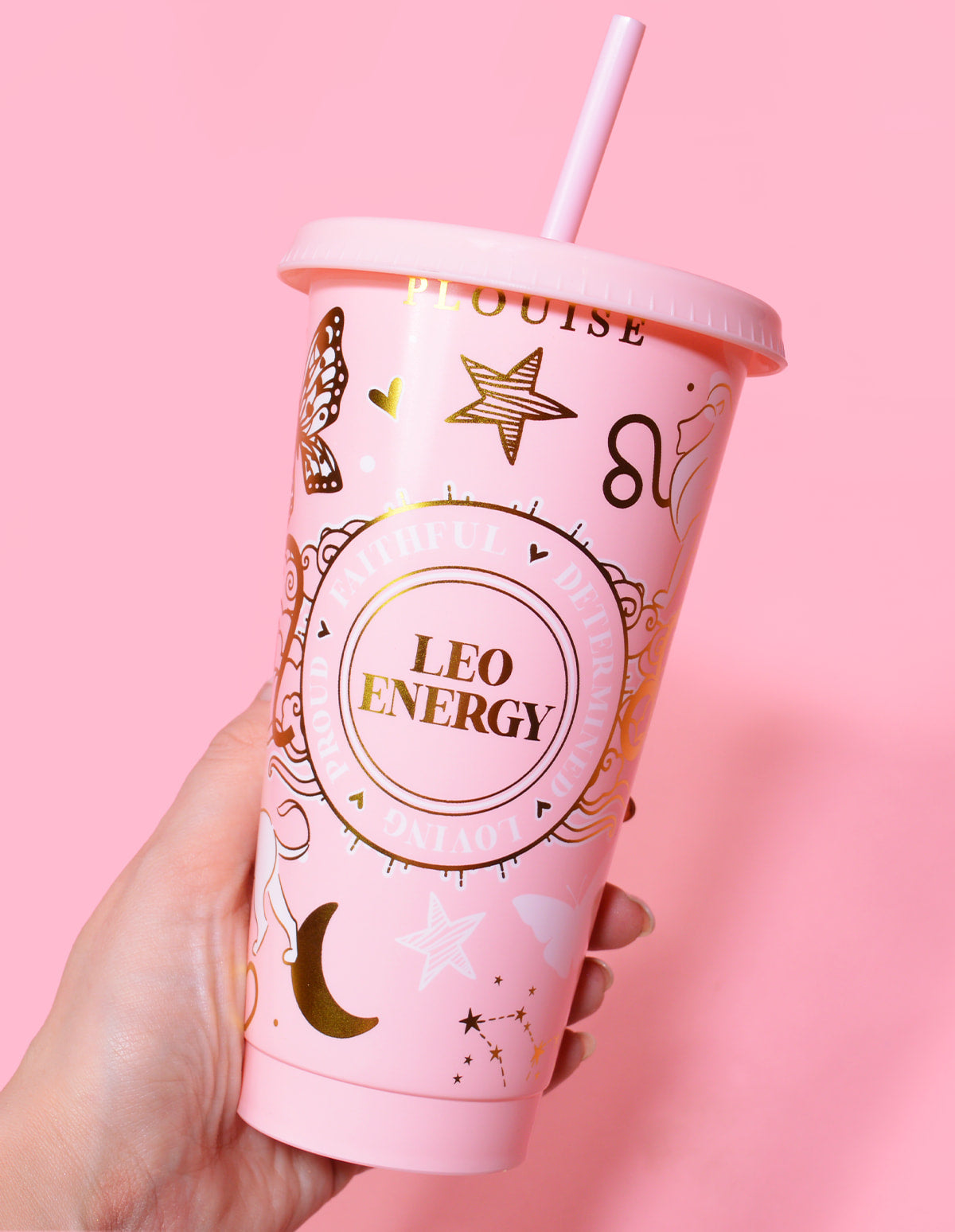 Zodiac Reusable Tumbler with Lid & Straw - 710ml | P.Louise