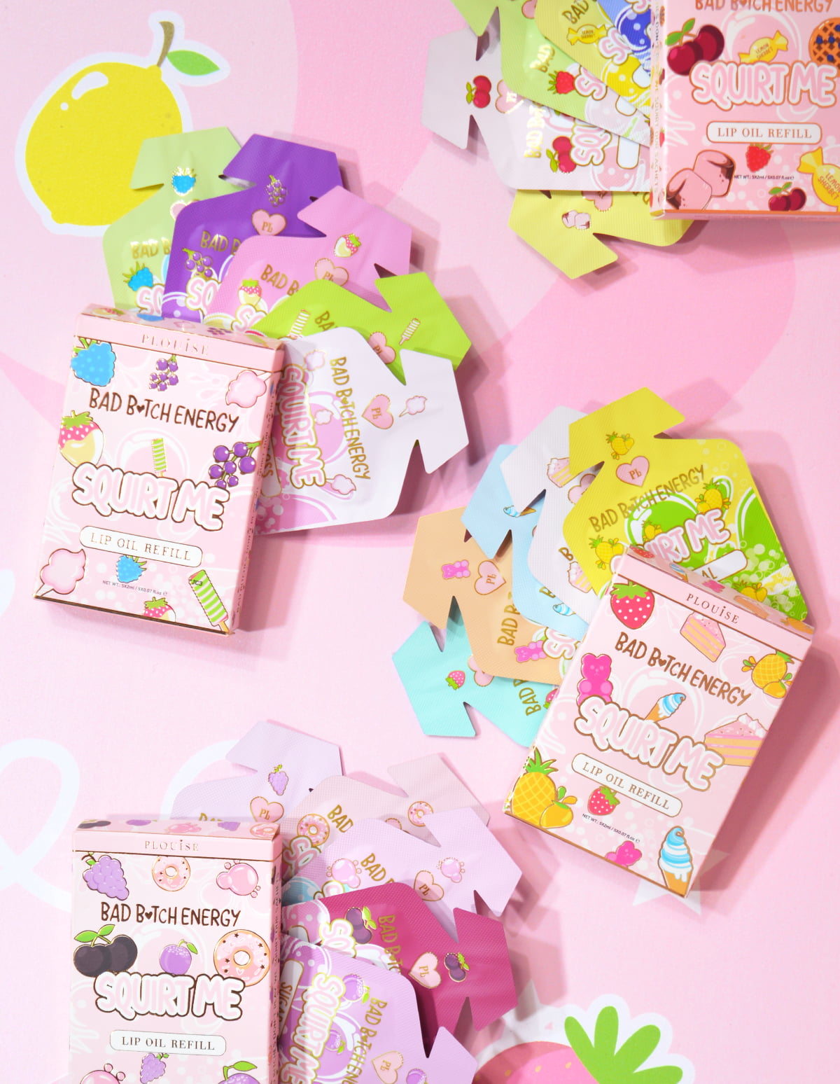 Refillable Lip Oil Sachet Pack - 5 Scents | P.Louise