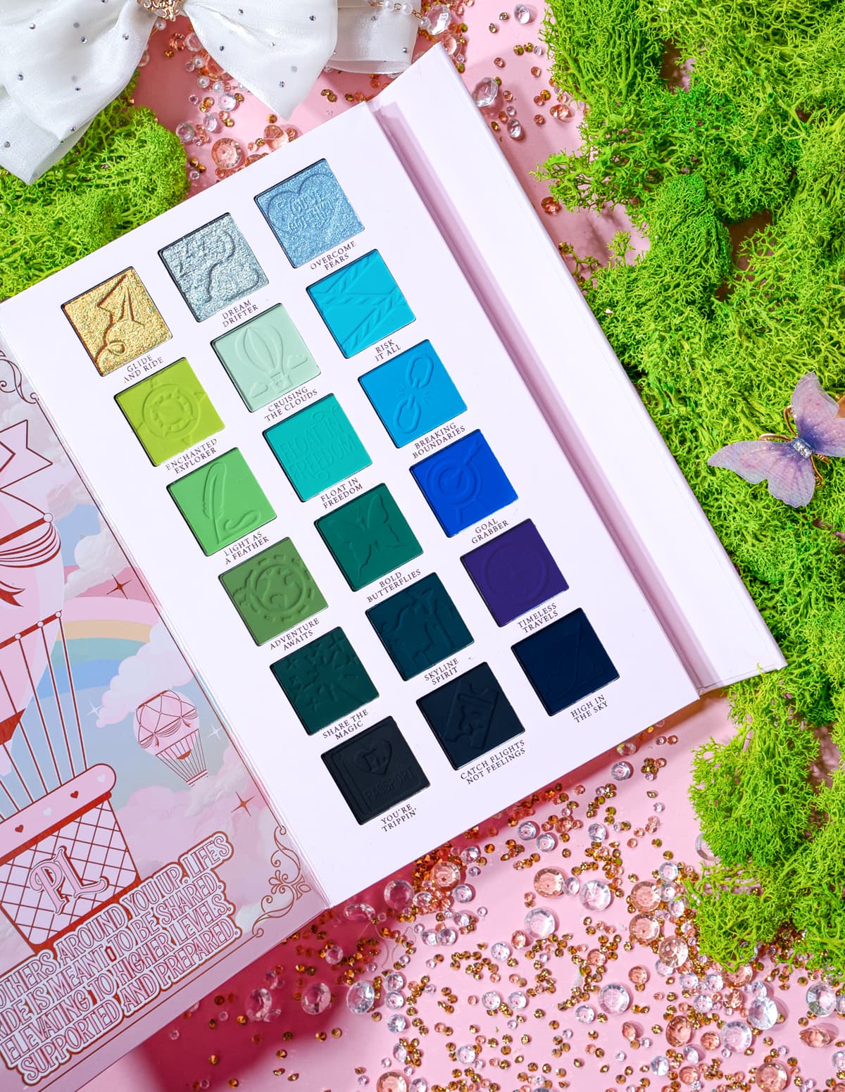 Rainbow Eyeshadow Palette with Foiled Shimmers & Matte Shades | P.Louise