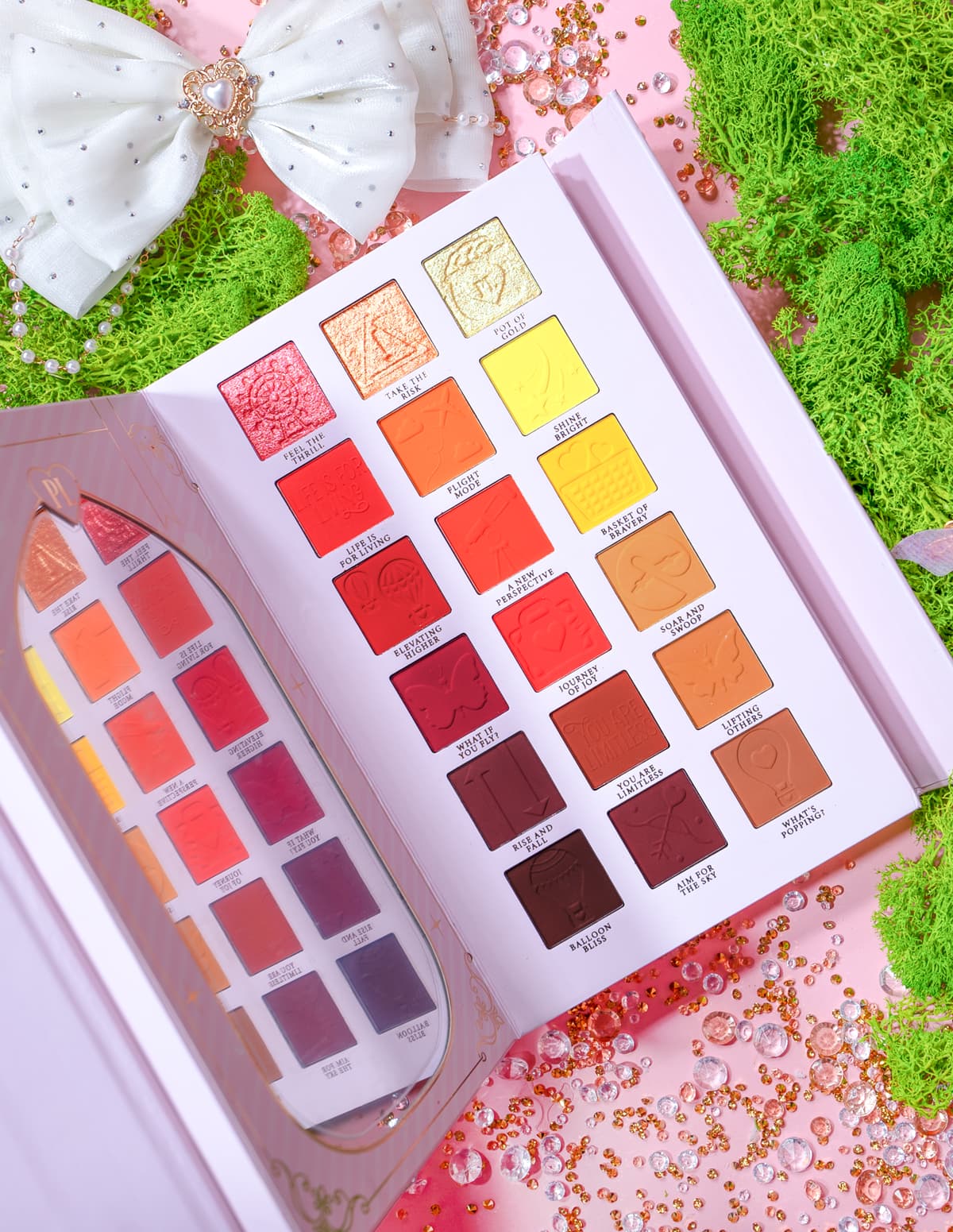 Rainbow Eyeshadow Palette with Foiled Shimmers & Matte Shades | P.Louise