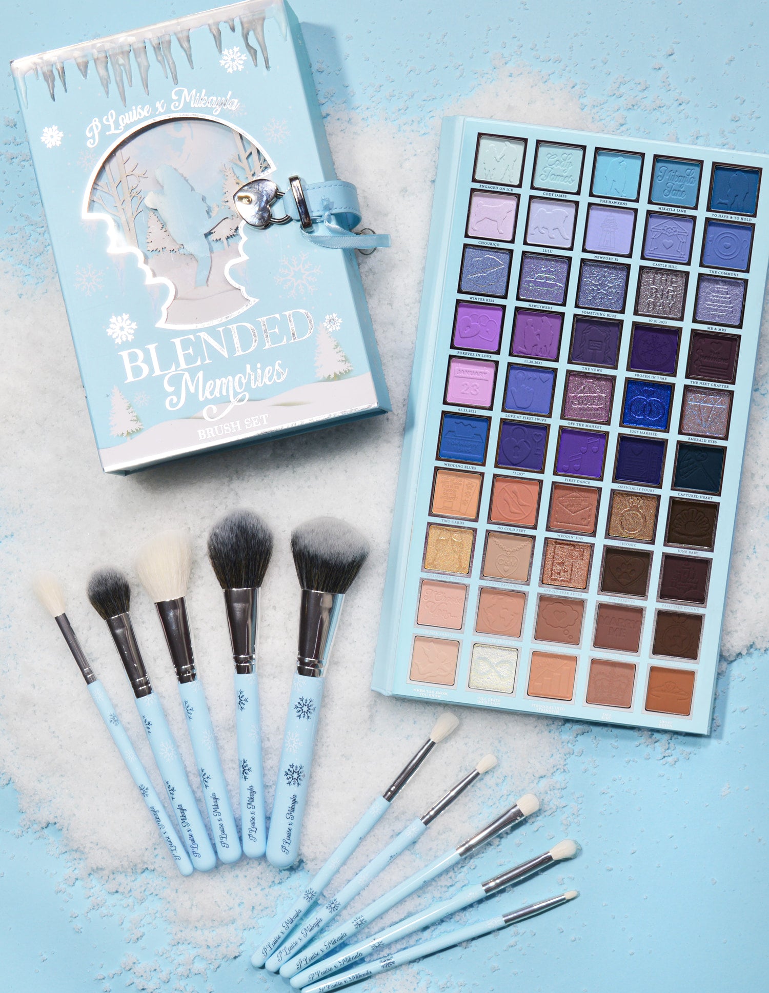 Purple Eyeshadow Palette & Brush Set Bundle | P.Louise x Mikayla
