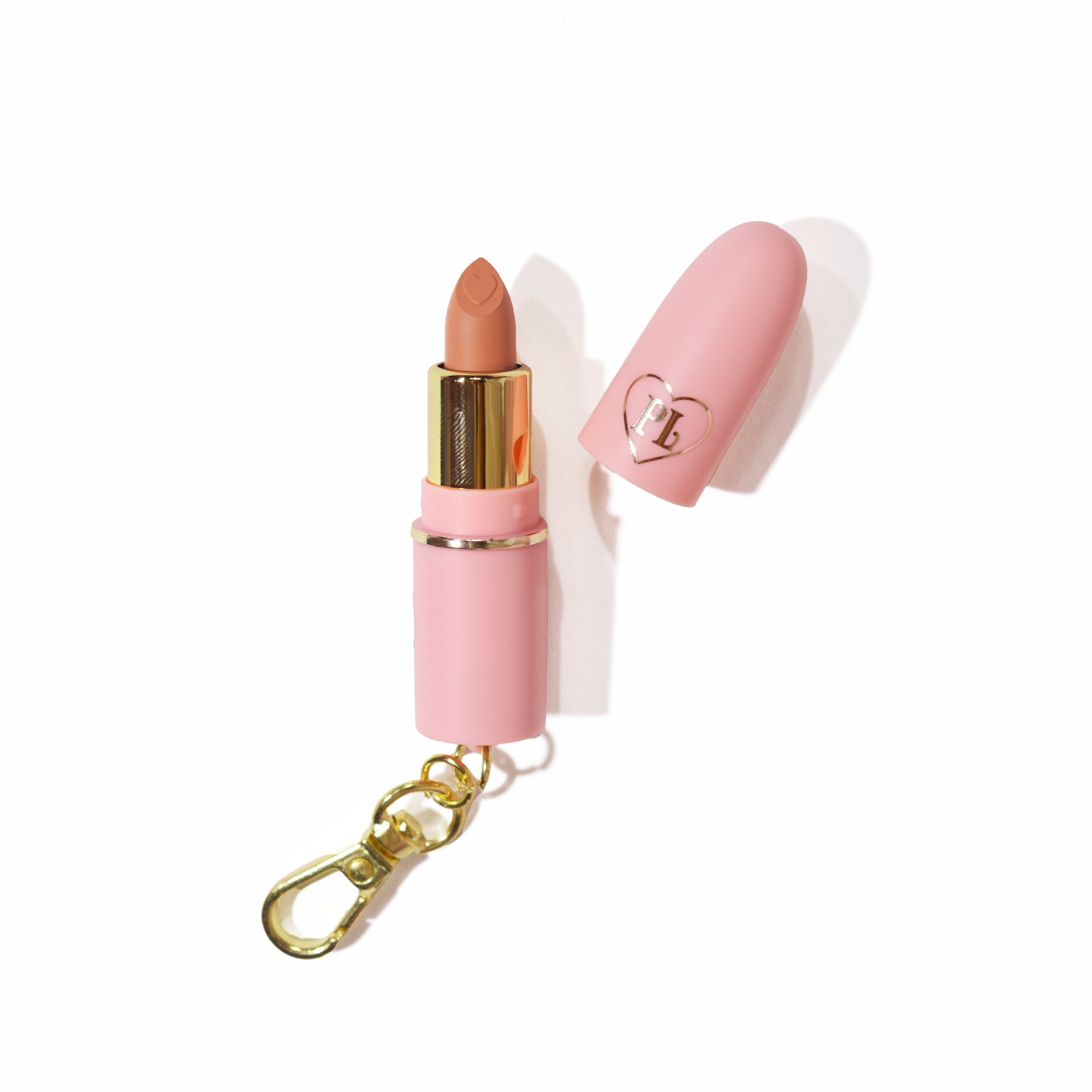 Mini Keychain Lipstick with Matte Finish & Gold Clip | Portable Touch-Up