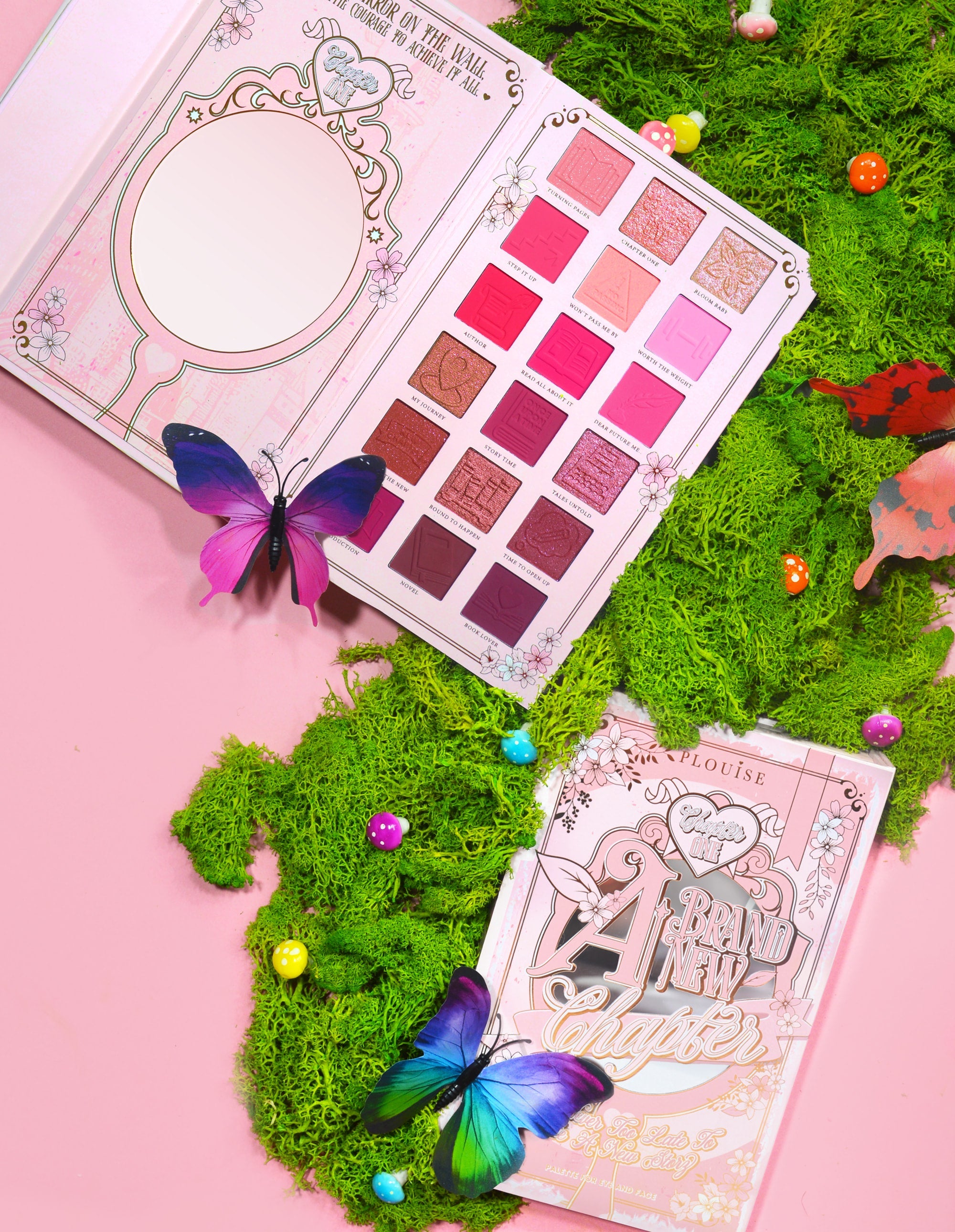 Pink & Purple Makeup Palette with Blush & Highlighter | P.Louise Chapter One
