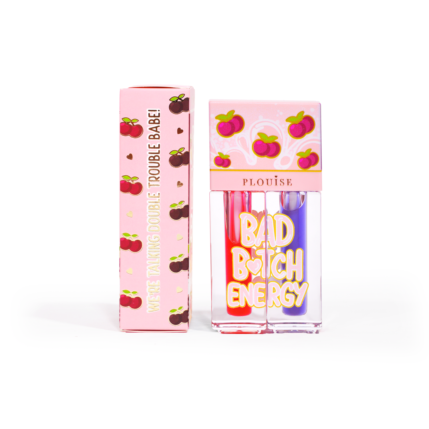 Double Lip Oil Duo in Cherry & Black Cherry | P.Louise Bad Bitch